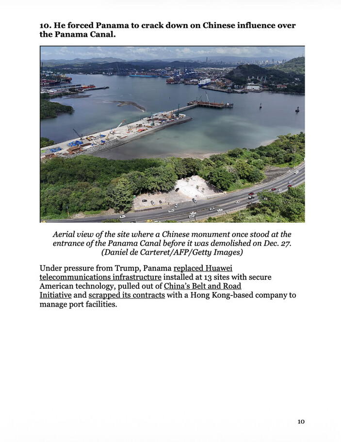 Aerial view of the Panama Canal entrance with ongoing construction and nearby port facilities. The image includes greenery in the foreground and urban structures in the background.