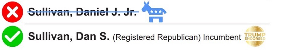 Je suis très inquiet au sujet de la course de Dan S. Sullivan pour le Sénat américain en Alaska, car elle est totalement confuse, avec les Dumocrats…